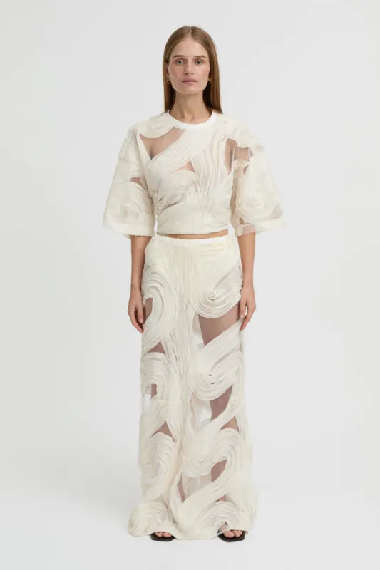 Delmare Skirt Ivory made by Blanca