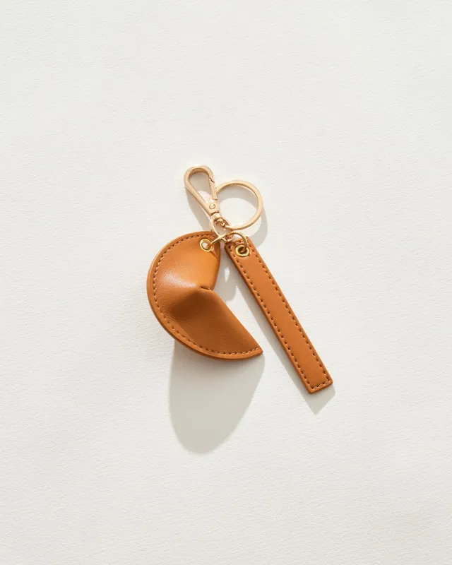 Fortune Cookie Leather Charm made by Blanca