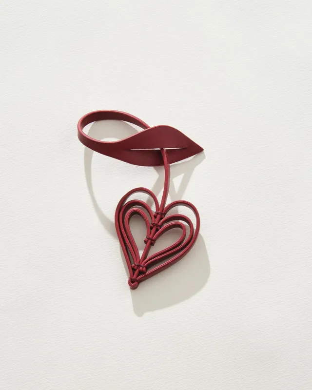 Heart Leather Charm made by Blanca