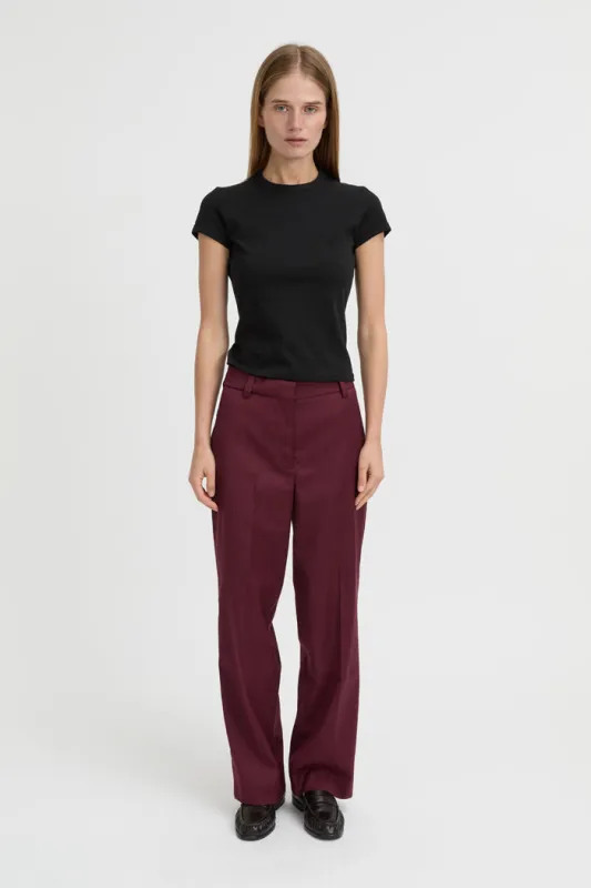 Blythe Trousers Burgundy made by Blanca