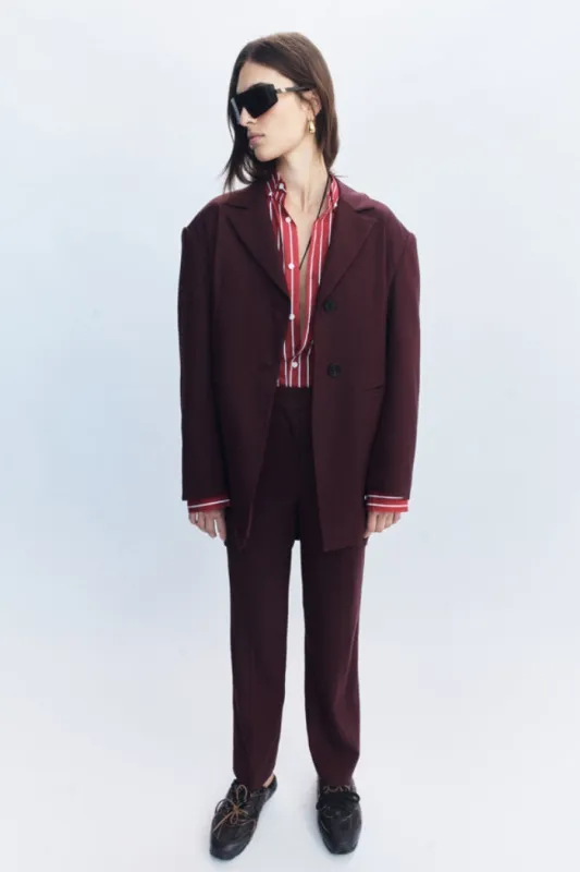 Lazara Blazer Burgundy made by Blanca