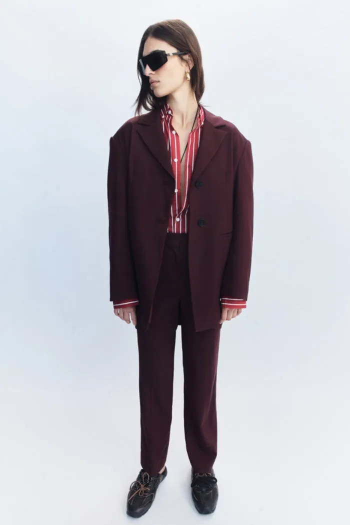 Lazara Blazer Burgundy sold by Blanca