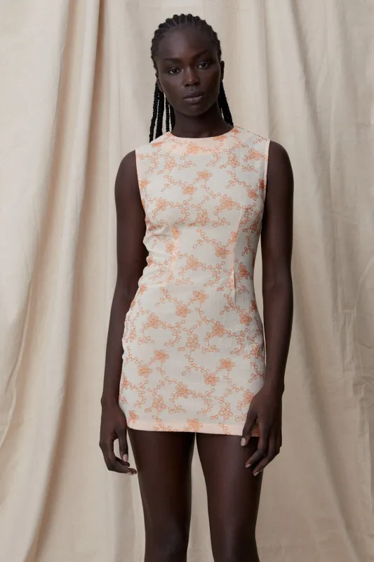 Rosana Dress Apricot made by Blanca