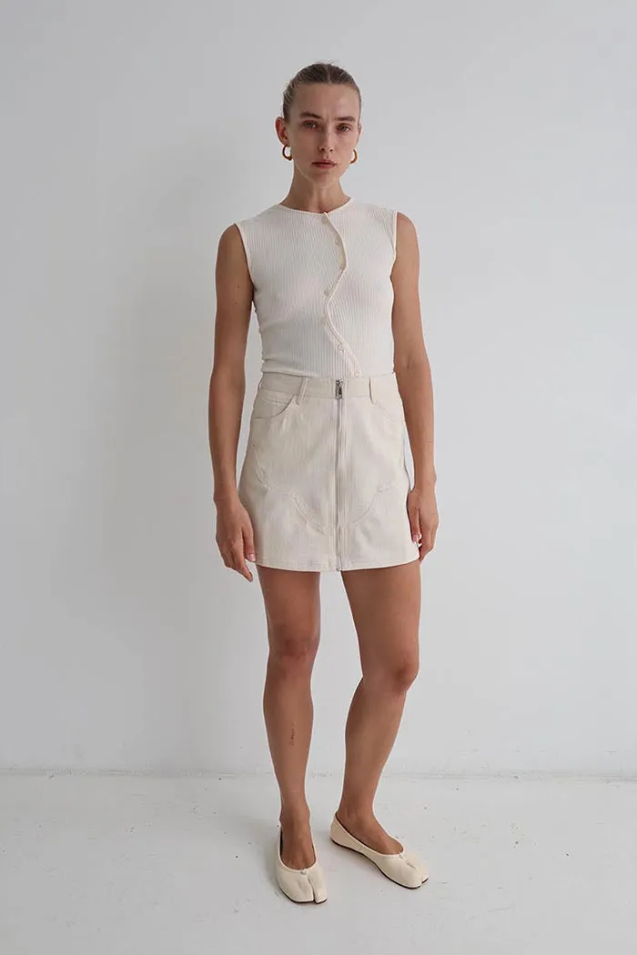 Quinn Mini Skirt Cream sold by Blanca product image thumbnail 2