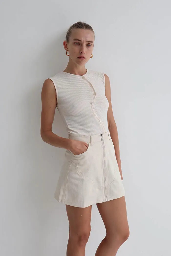 Quinn Mini Skirt Cream sold by Blanca product image thumbnail 3