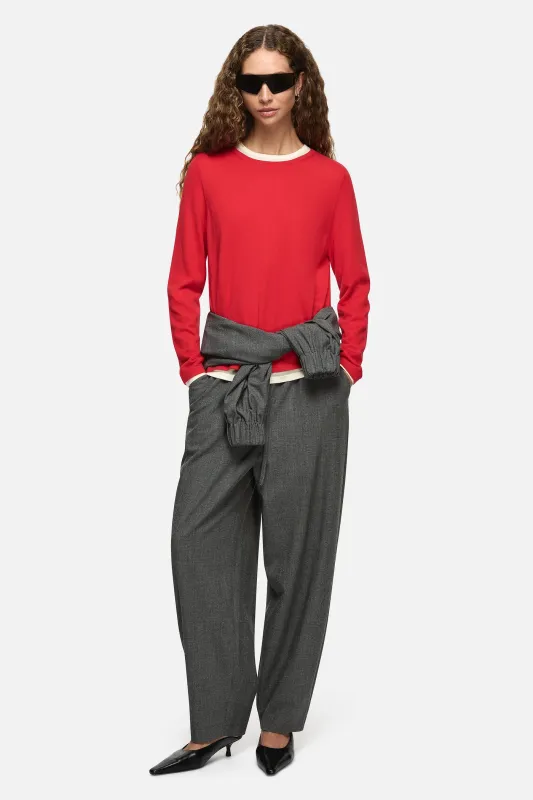 Amber Layered Sweater Red made by Blanca