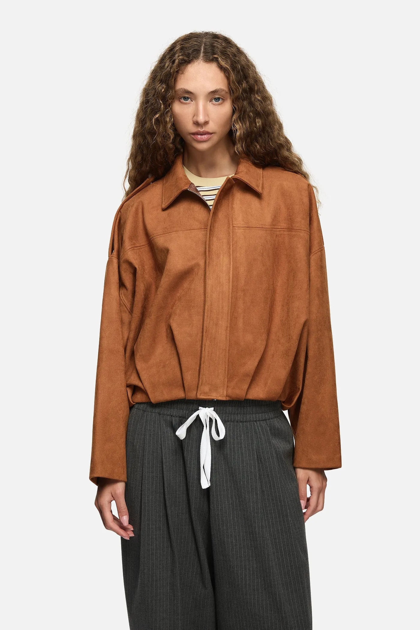 Rita Bomber Tan sold by Blanca