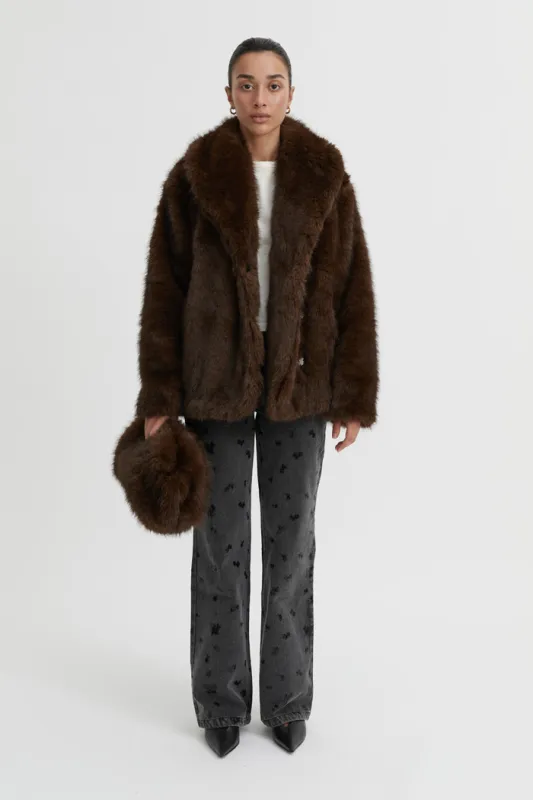 Eddy Fur Coat Brown made by Blanca