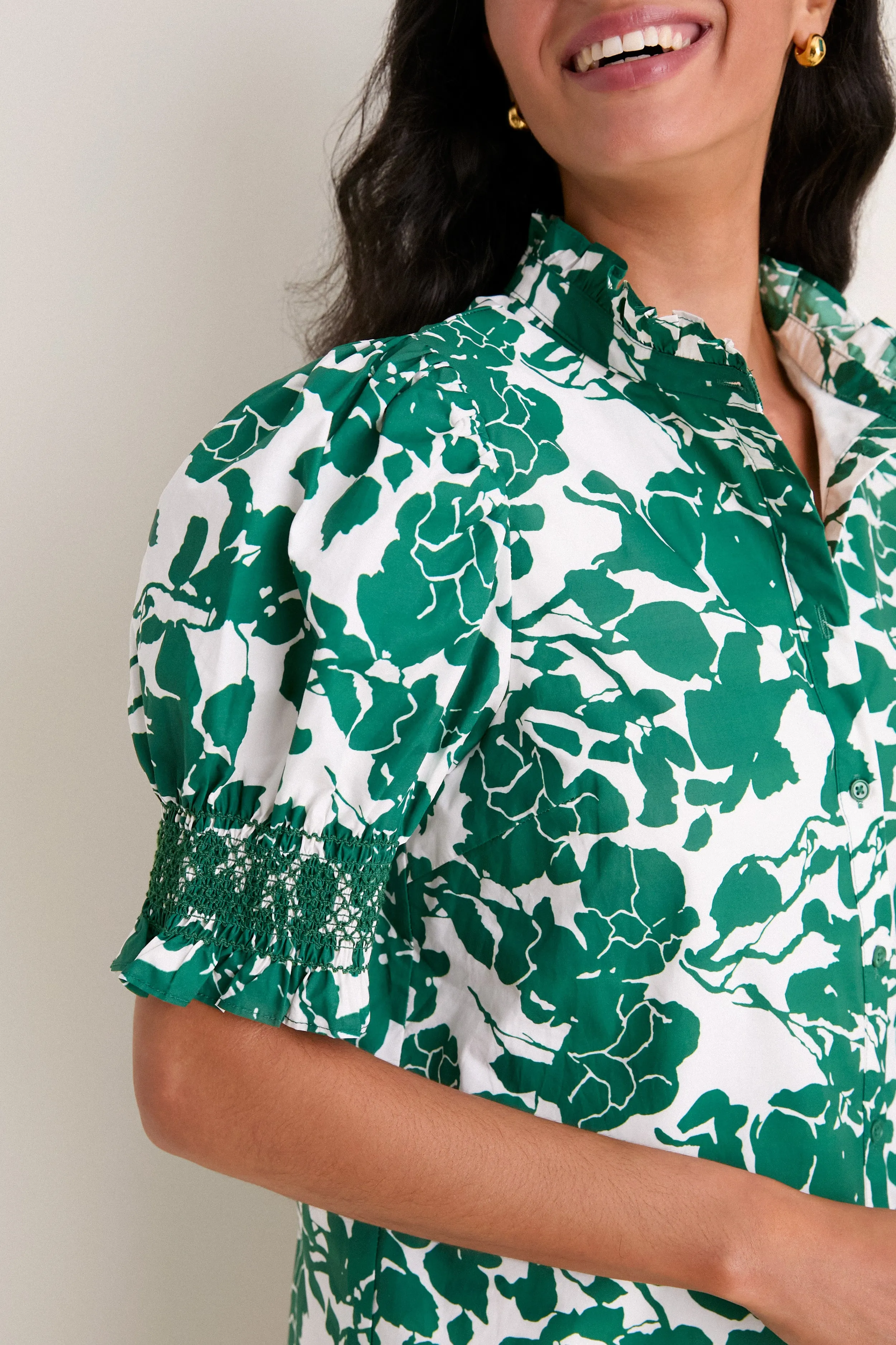 Green Floral Lou Lou Mini Dress sold by Hyacinth House product image thumbnail 2