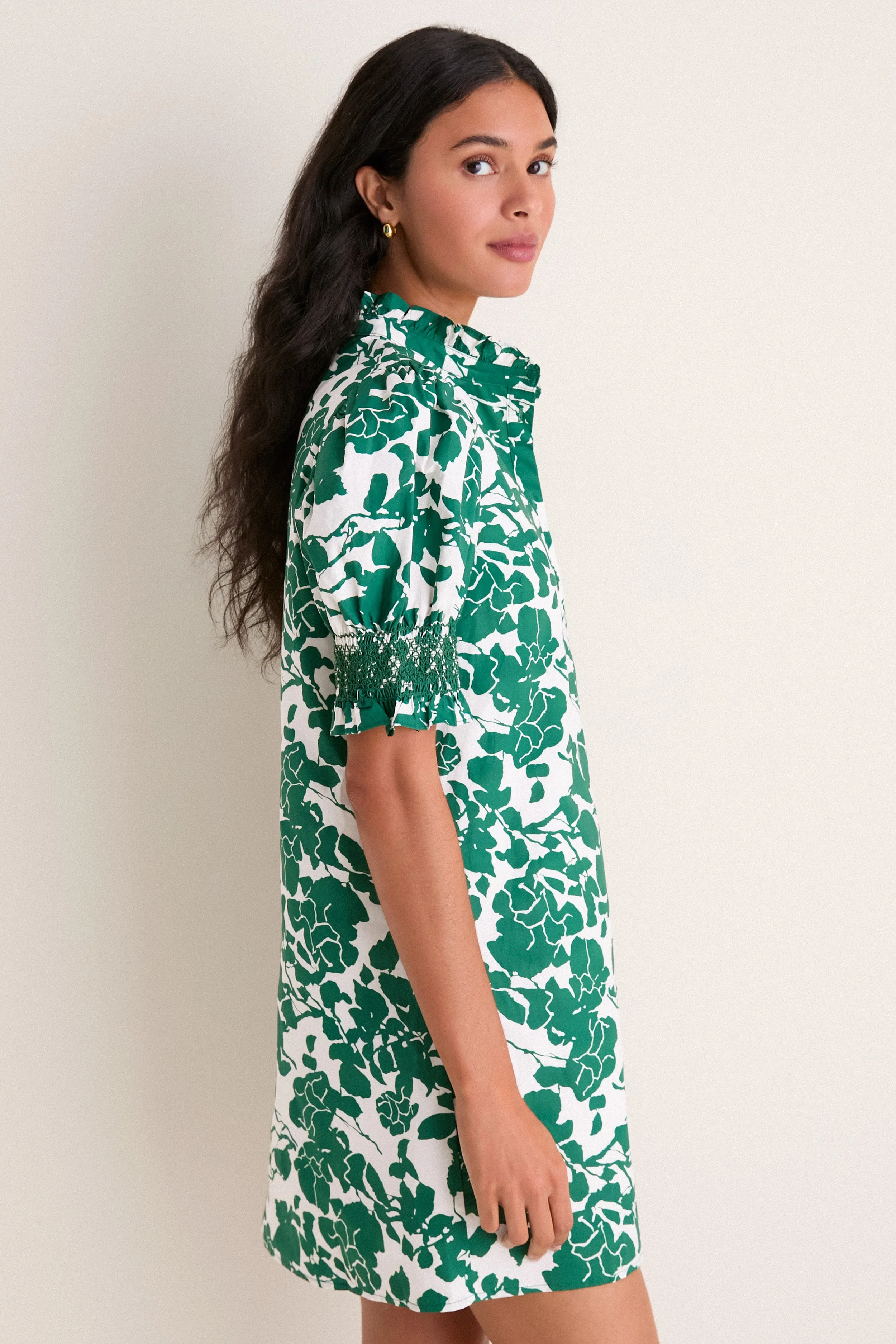 Green Floral Lou Lou Mini Dress sold by Hyacinth House product image thumbnail 4