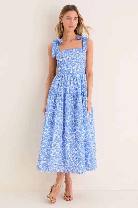 Chinoiserie Floral Julie Maxi Dress made by Hyacinth House