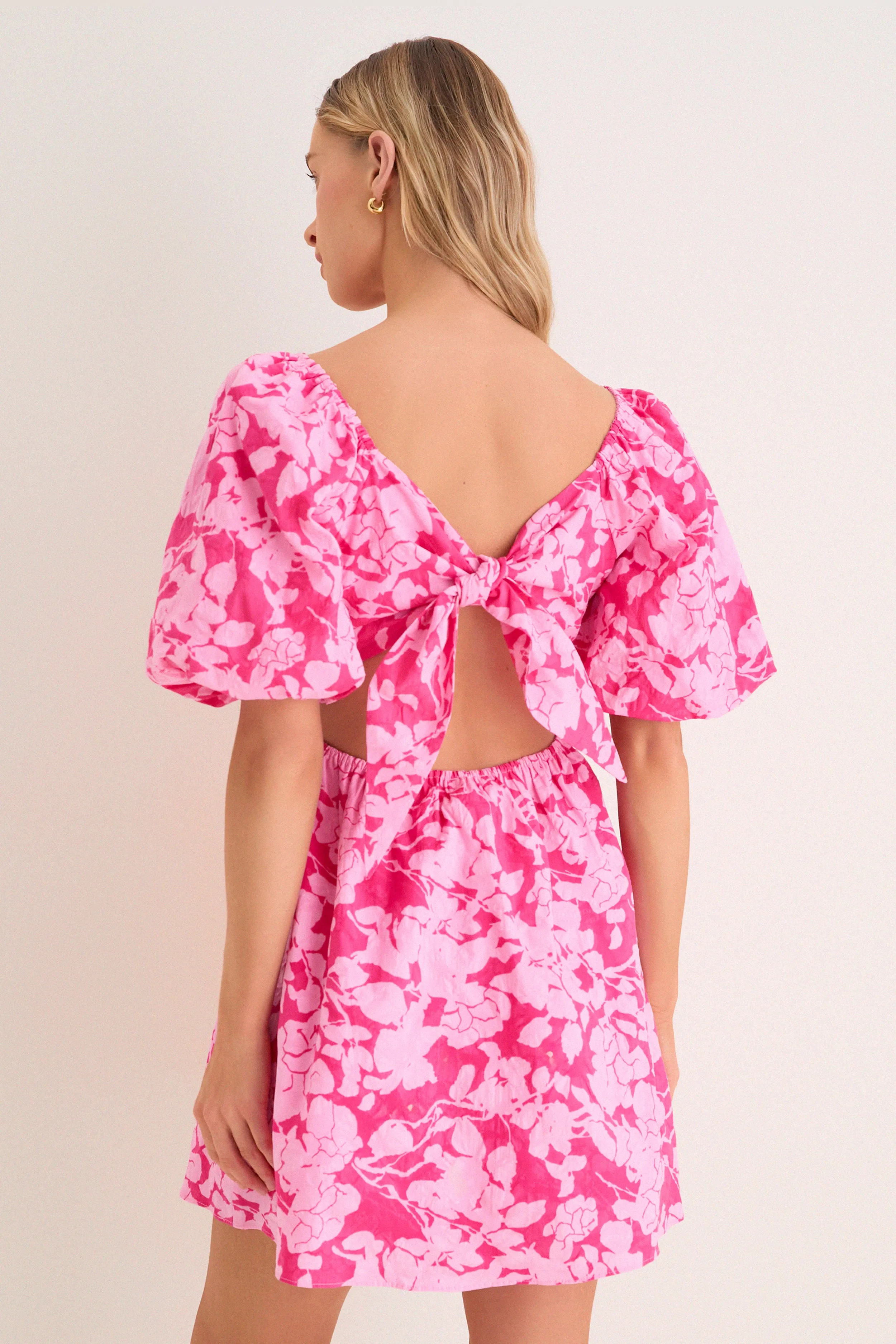 Pink Textured Floral Seaport Mini Dress sold by Hyacinth House product image thumbnail 2