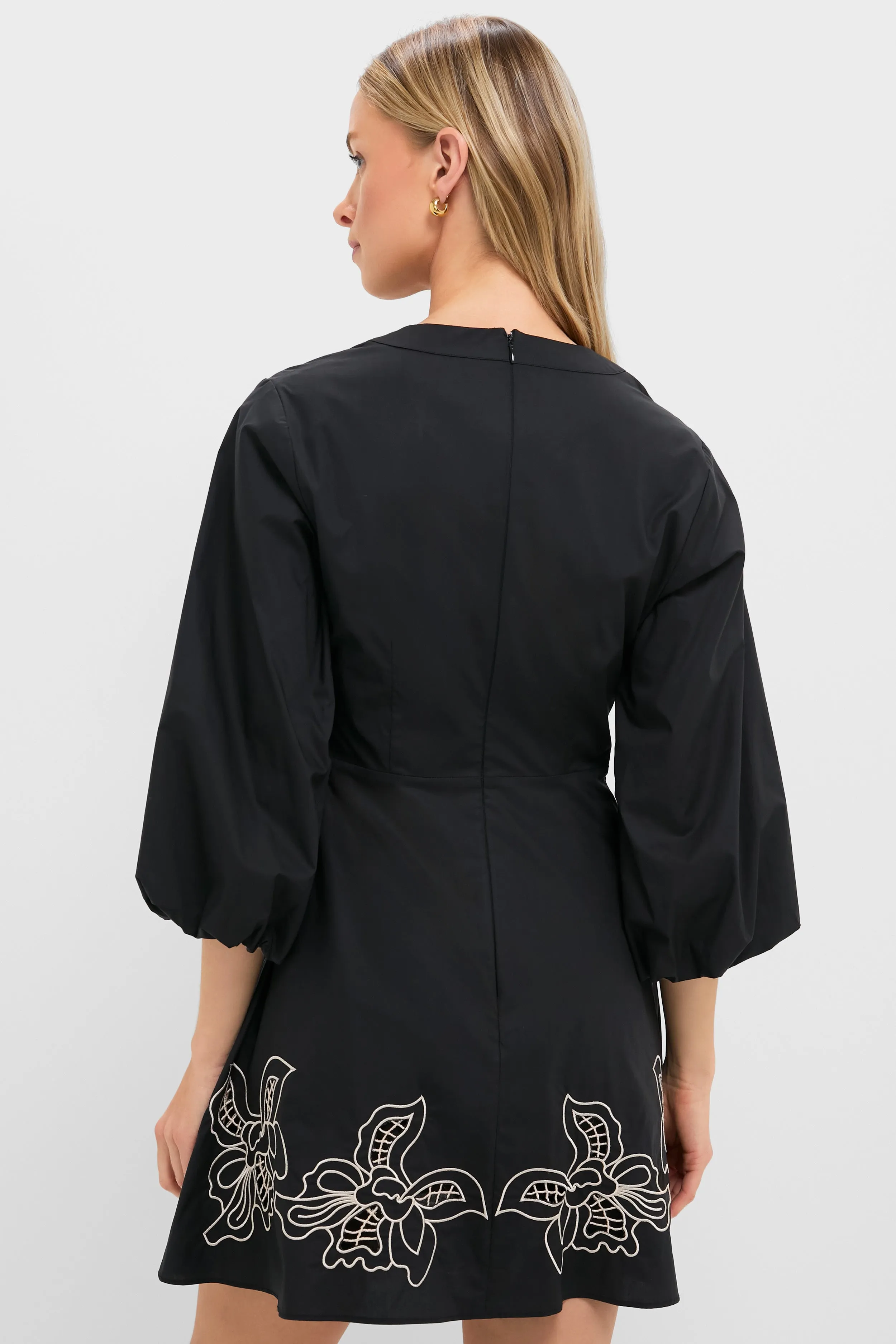 Black & Tan Embroidery Ellison Mini Dress sold by Hyacinth House product image thumbnail 4