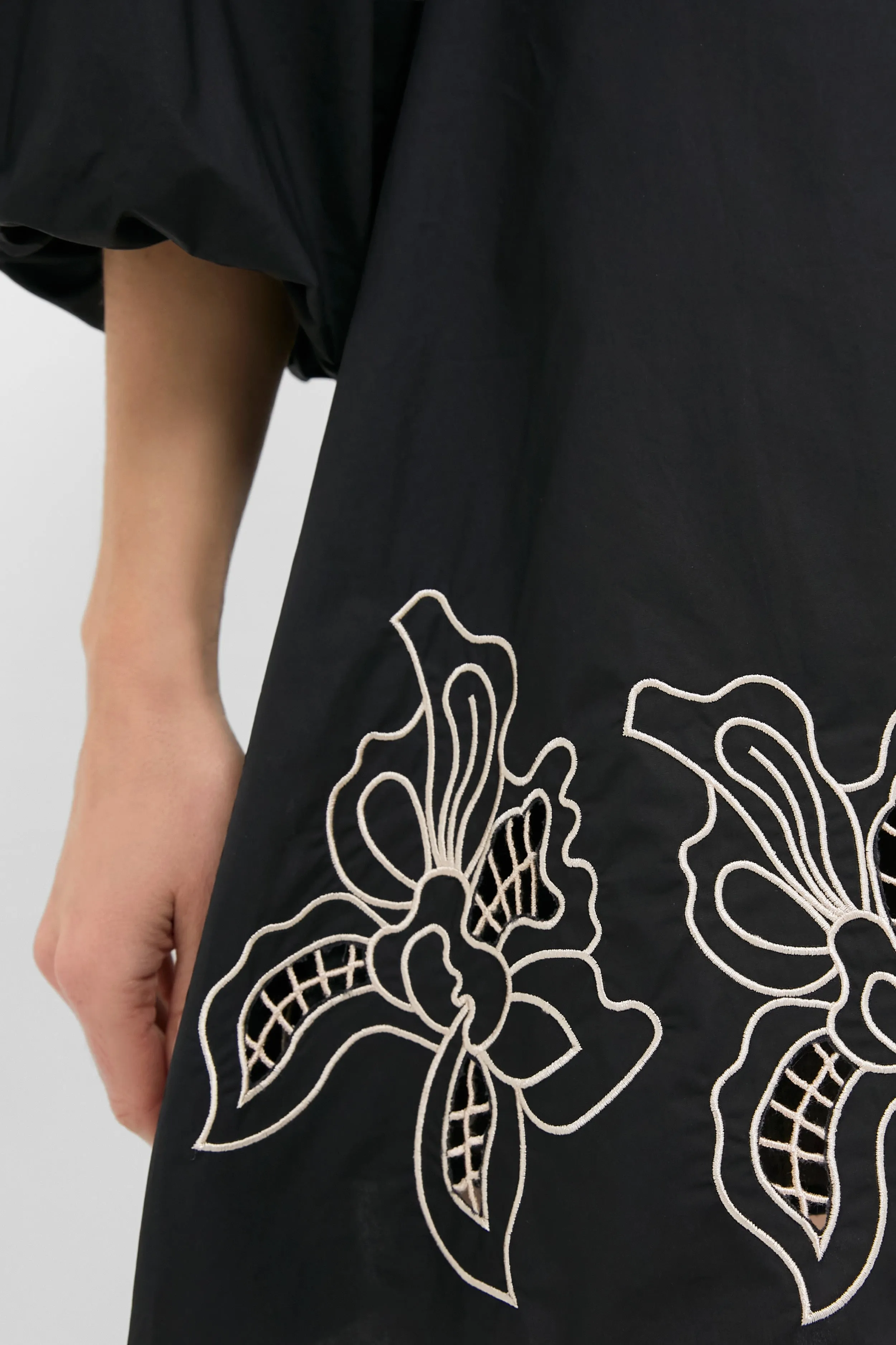 Black & Tan Embroidery Ellison Mini Dress sold by Hyacinth House product image thumbnail 5