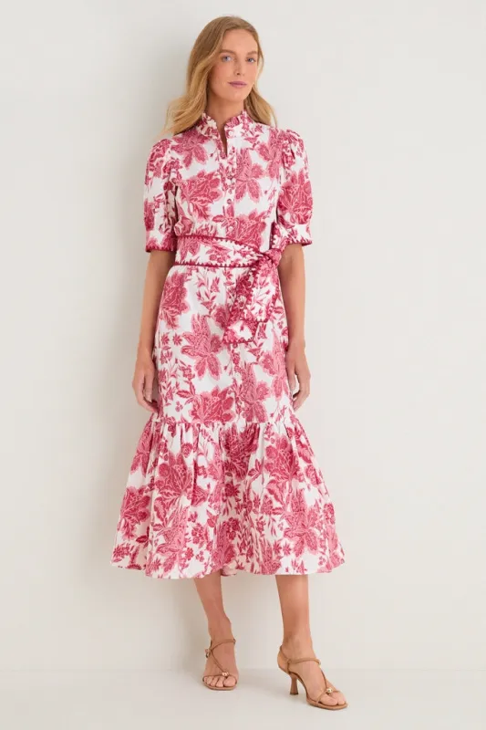 Hibiscus Floral Whipstitch Felicity Maxi Dress made by Hyacinth House
