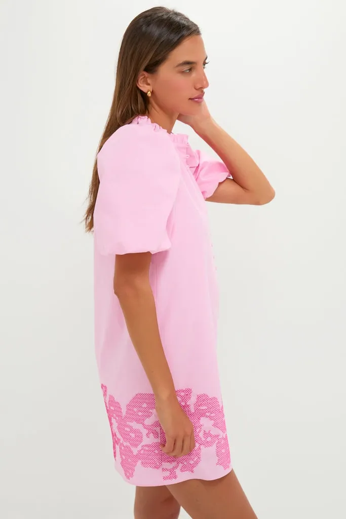 Pink Embroidered Mini Mimi Dress sold by Hyacinth House product image thumbnail 3