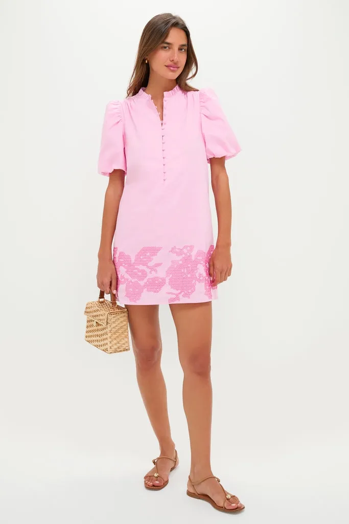 Pink Embroidered Mini Mimi Dress sold by Hyacinth House product image thumbnail 2