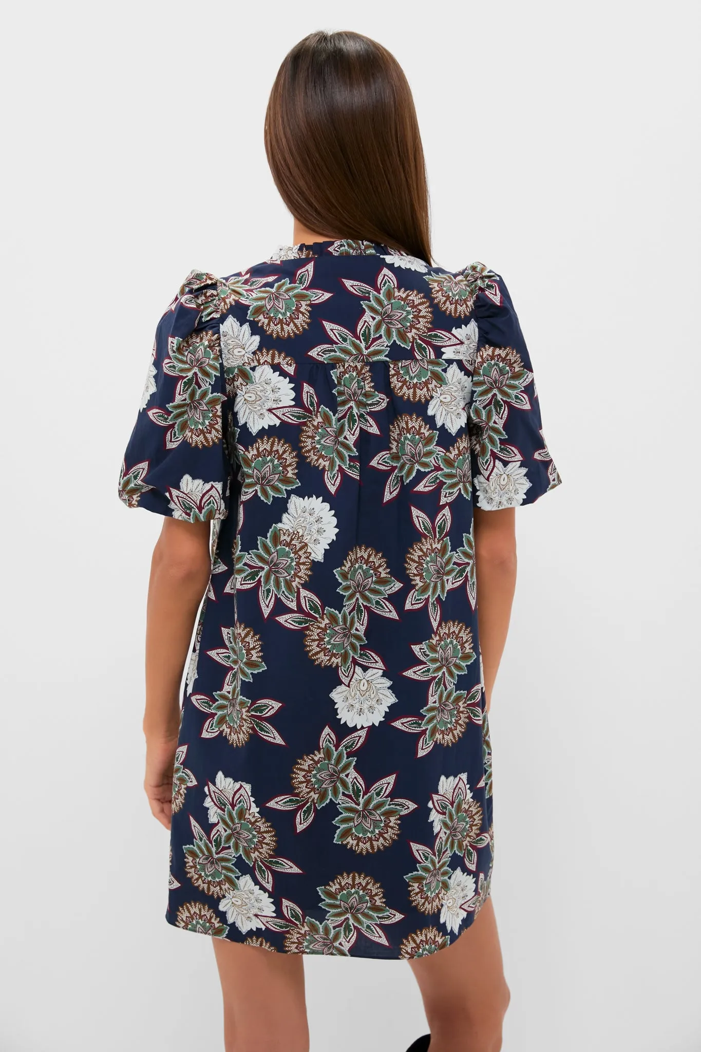 Navy Floral Mimi Mini Dress sold by Hyacinth House product image thumbnail 5