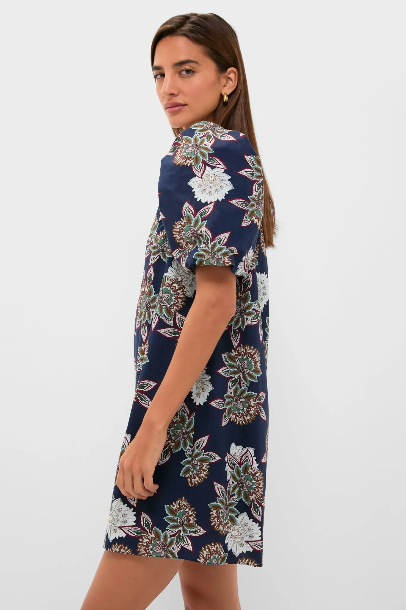 Navy Floral Mimi Mini Dress sold by Hyacinth House product image thumbnail 4