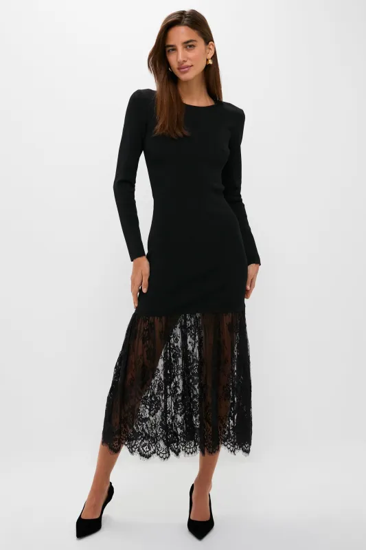 Black Knit Giavanna Maxi Dress made by Hyacinth House