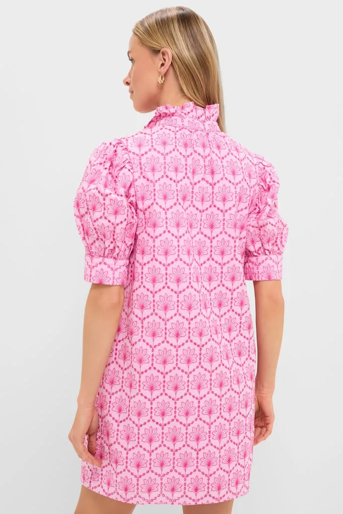 Pink Palm Eyelet Louisa Mini Dress sold by Hyacinth House product image thumbnail 4