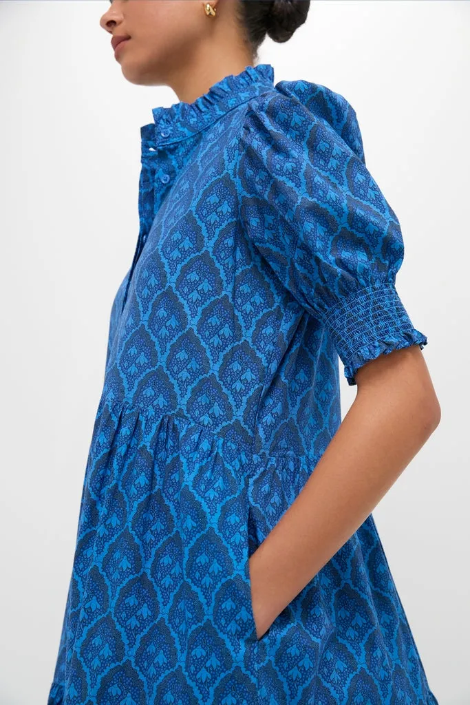 Navy & Cerulean Floral Bennett Midi Dress sold by Hyacinth House product image thumbnail 5
