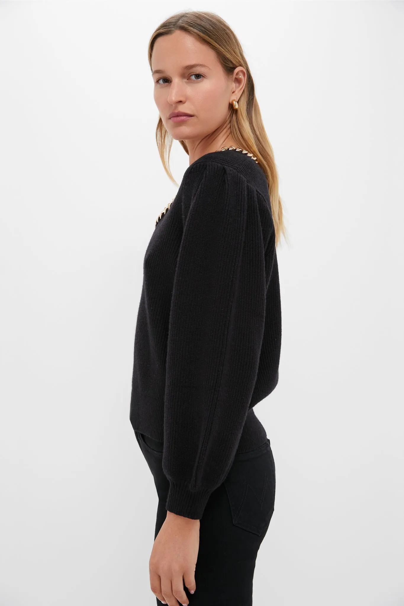 Black & Gold Chain Blythe Sweater sold by Hyacinth House product image thumbnail 3
