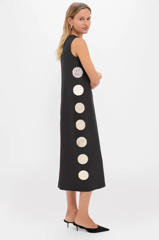 Gold Medallion Zeus Midi Dress made by Hyacinth House