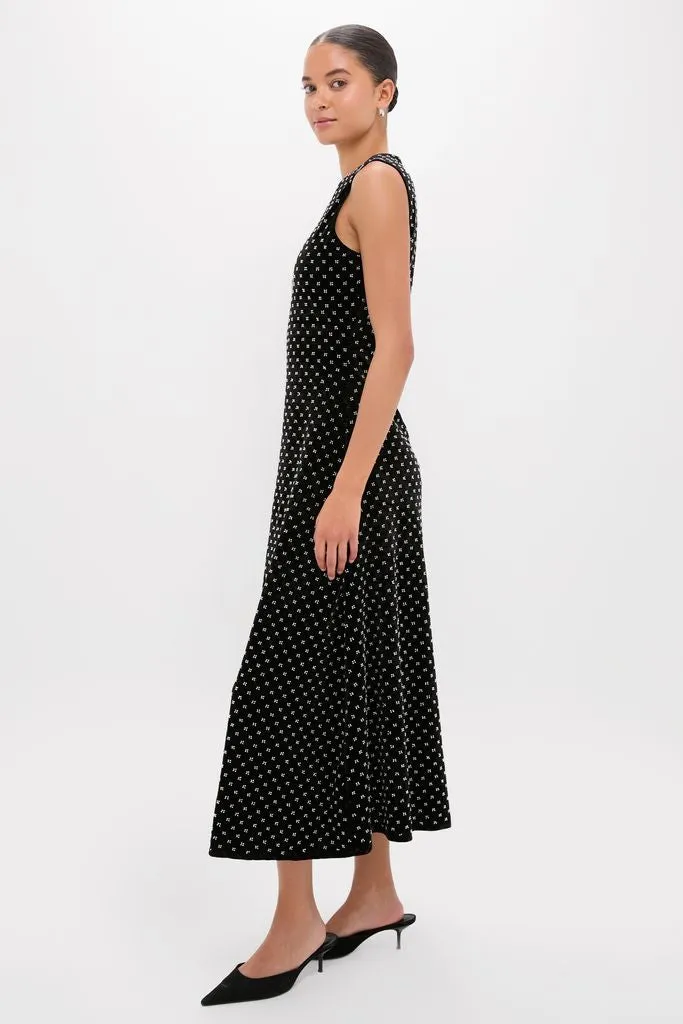 Black Embellished Velvet Antonia Maxi Dress sold by Hyacinth House product image thumbnail 3