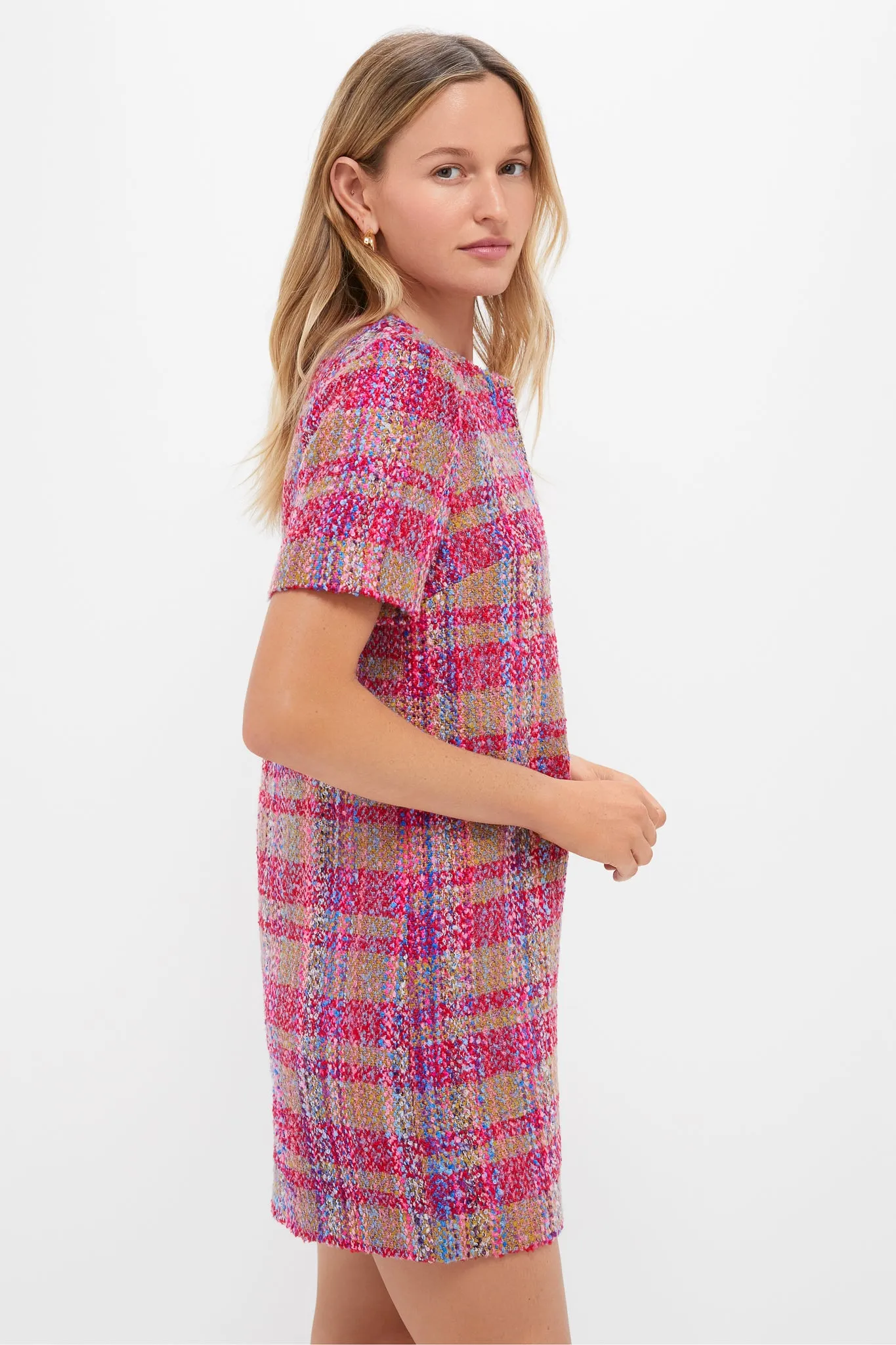 Pink Multi Tweed Eadie Mini Dress sold by Hyacinth House product image thumbnail 3