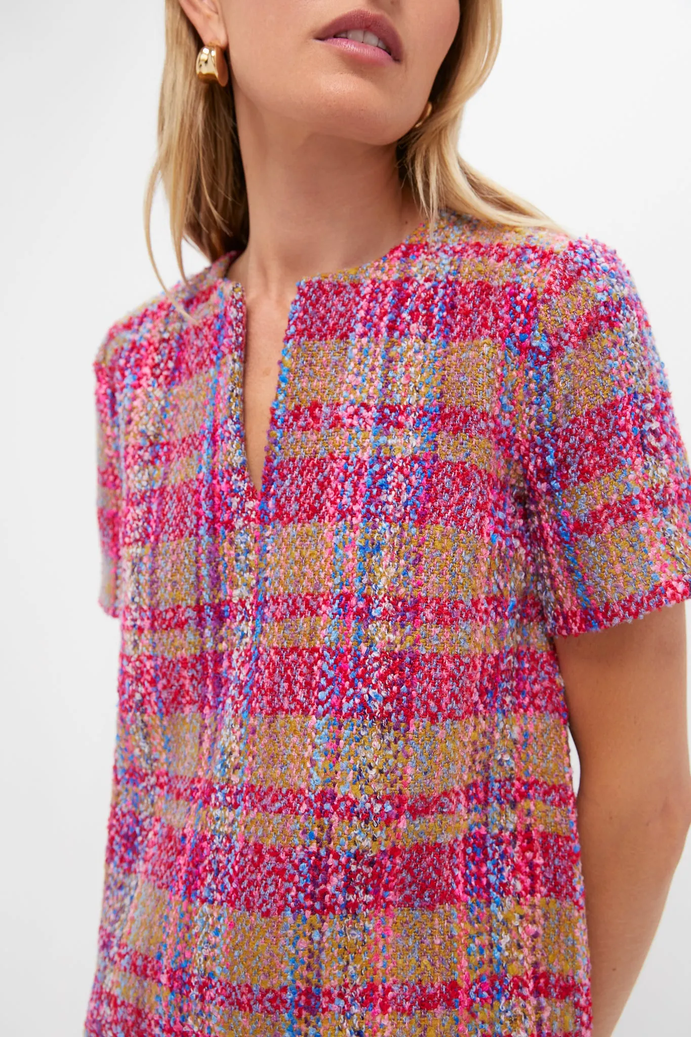 Pink Multi Tweed Eadie Mini Dress sold by Hyacinth House product image thumbnail 5