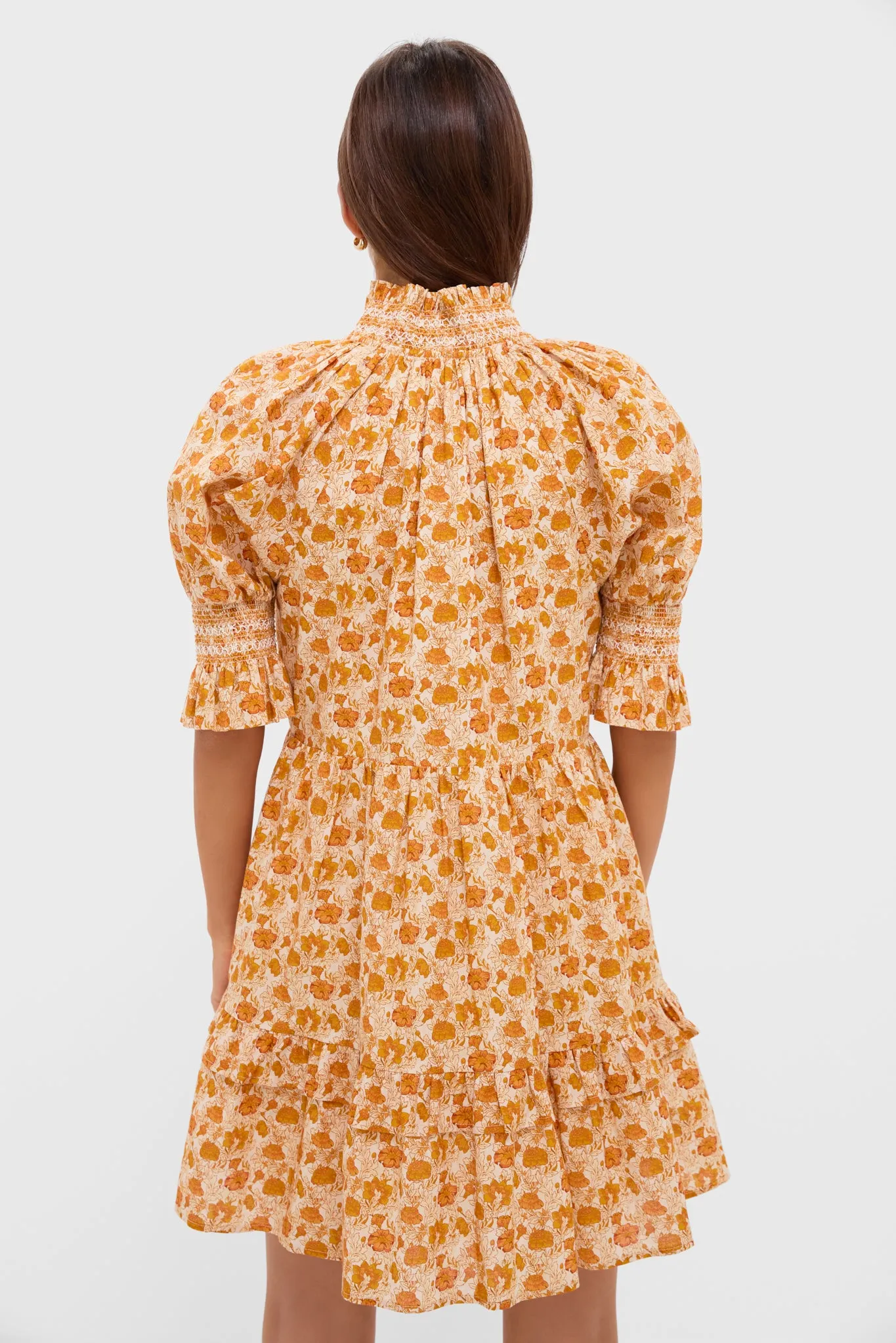 Burnt Orange Floral Sawyer Mini Dress sold by Hyacinth House product image thumbnail 4