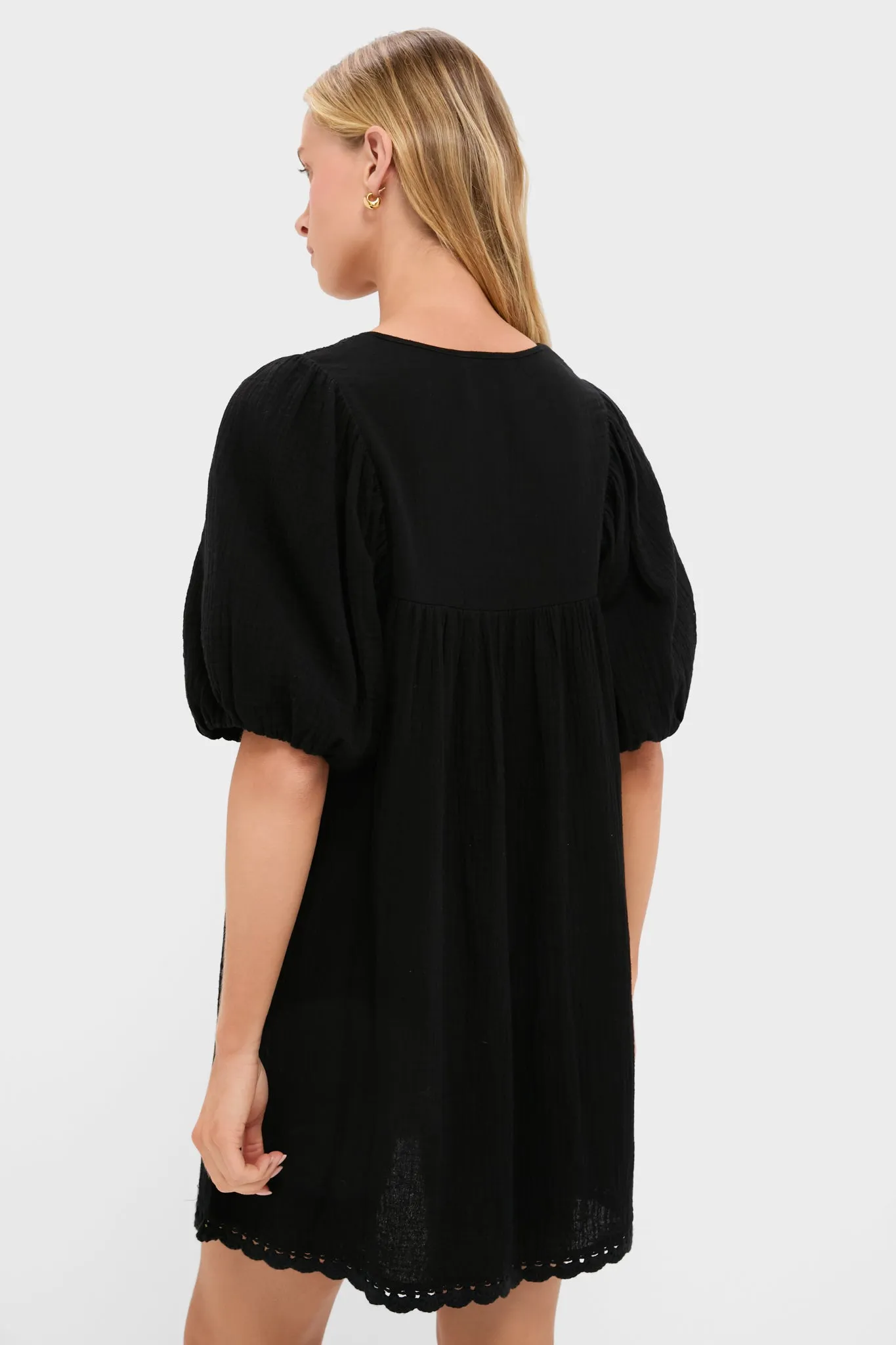 Black Crochet Diana Mini Dress sold by Hyacinth House product image thumbnail 4