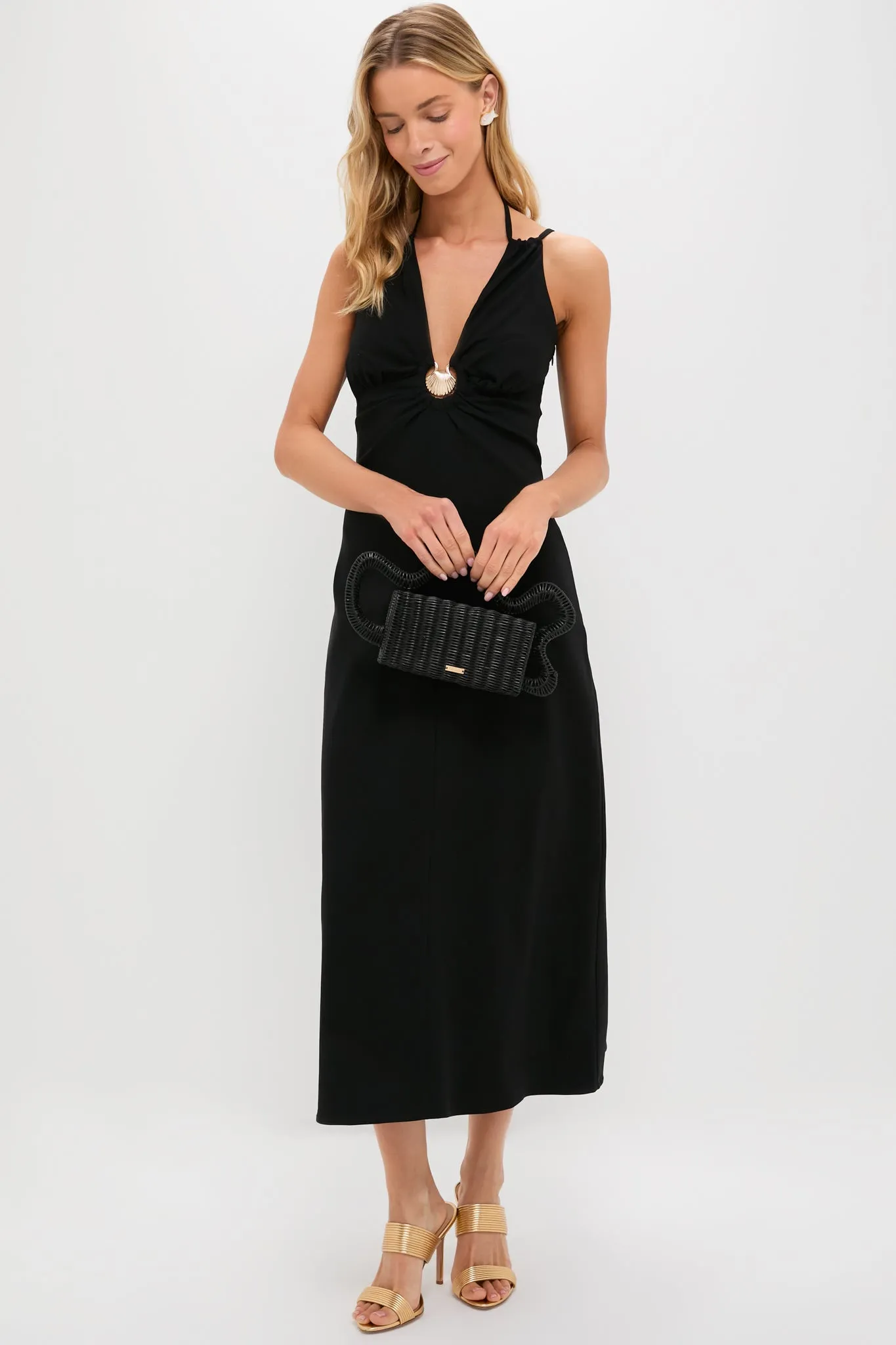 Black Seashell Dionis Midi Dress sold by Hyacinth House product image thumbnail 3