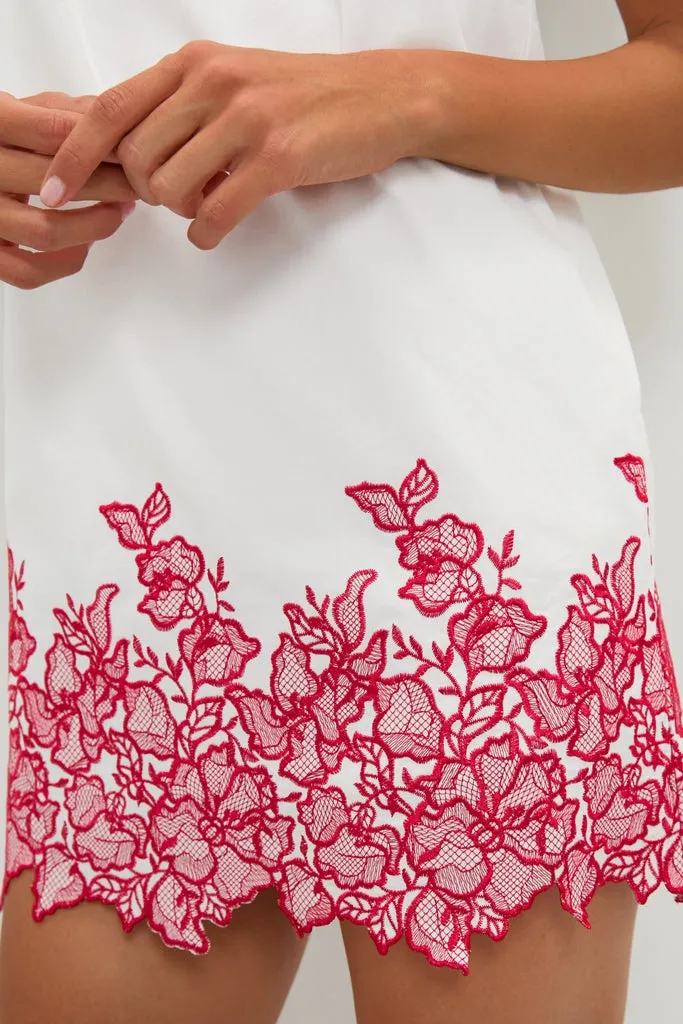 White & Red Embroidery Eliza Mini Dress sold by Hyacinth House product image thumbnail 5