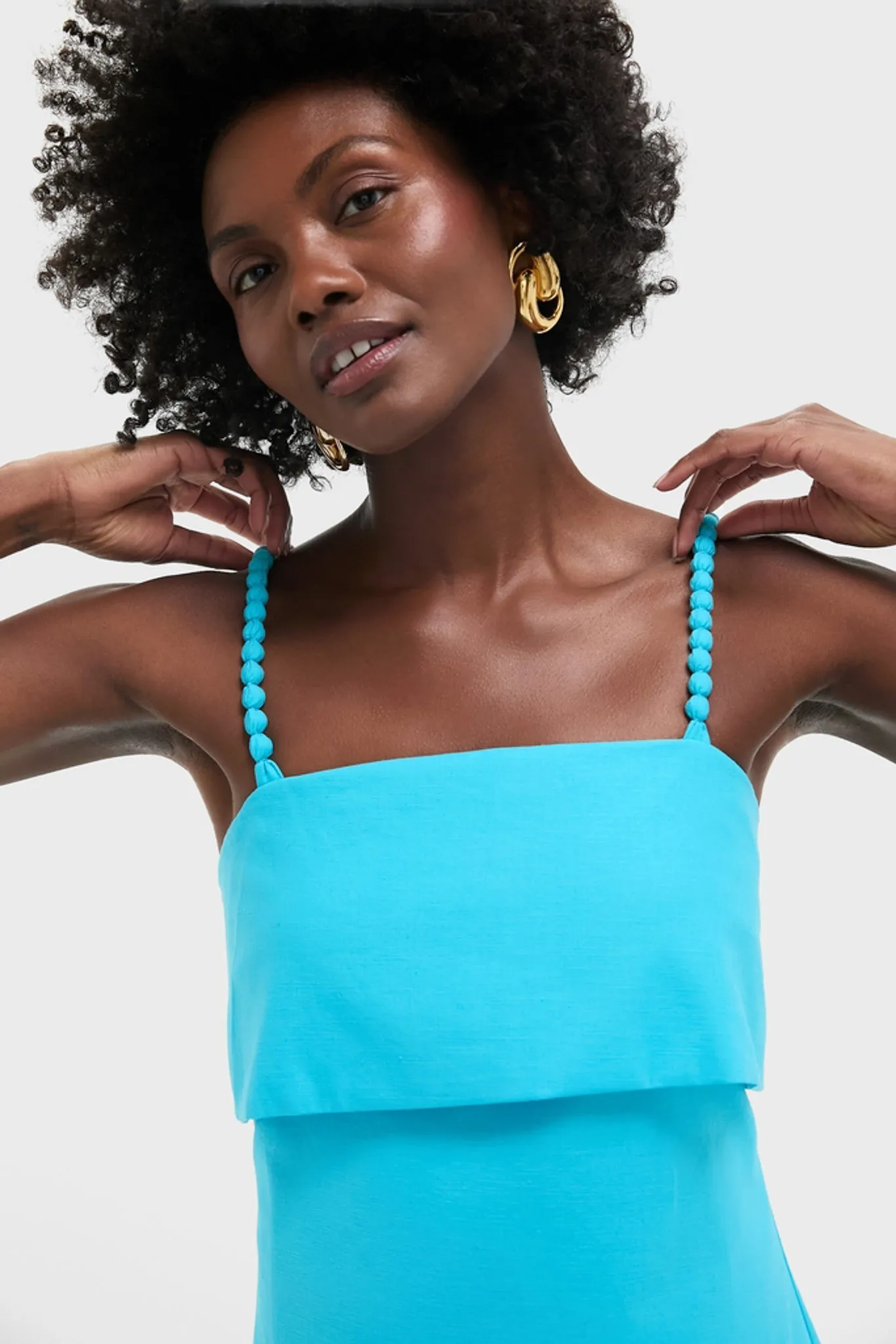 Aqua Linen Azura Midi Dress sold by Hyacinth House product image thumbnail 5