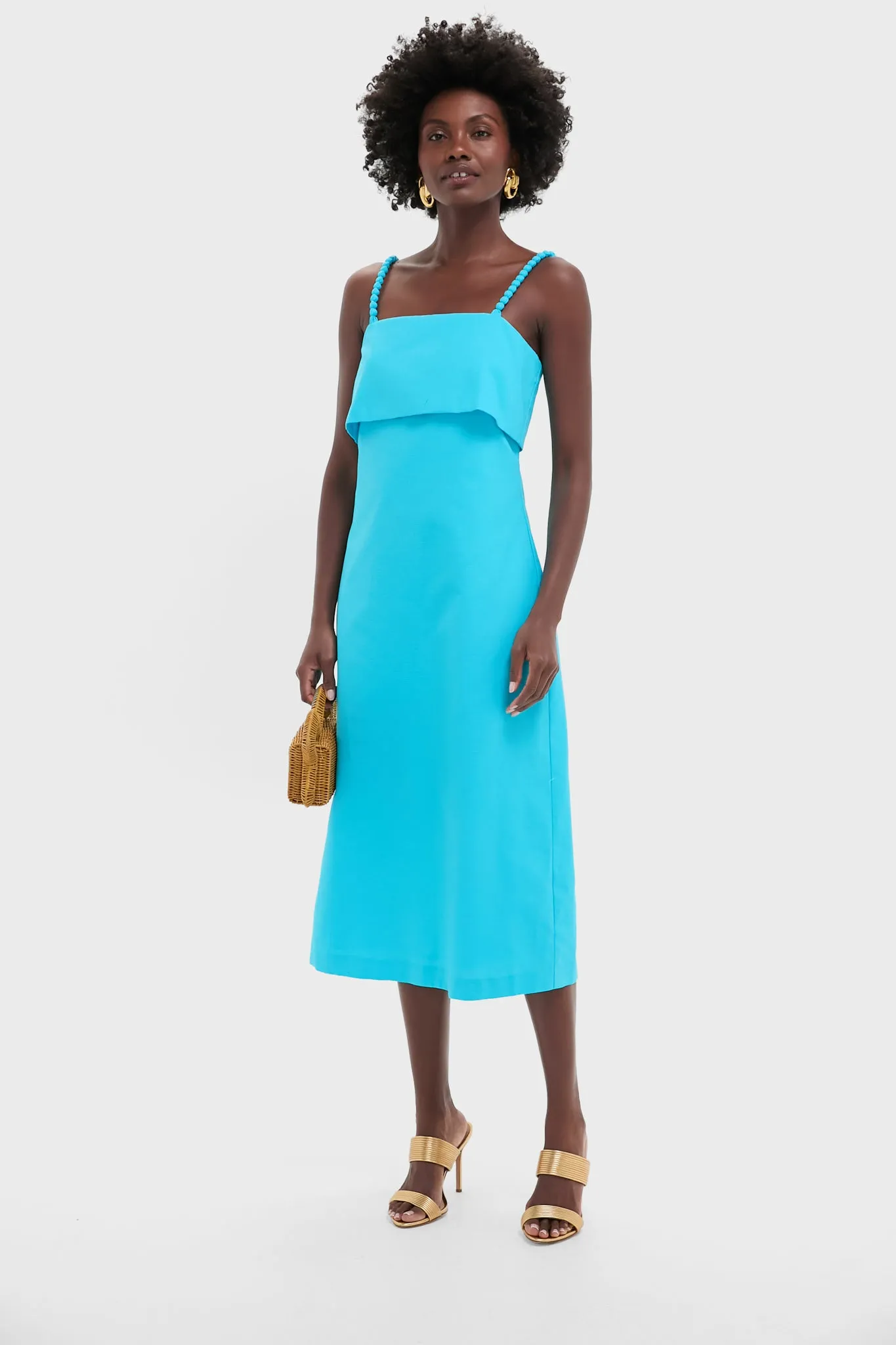Aqua Linen Azura Midi Dress sold by Hyacinth House product image thumbnail 2