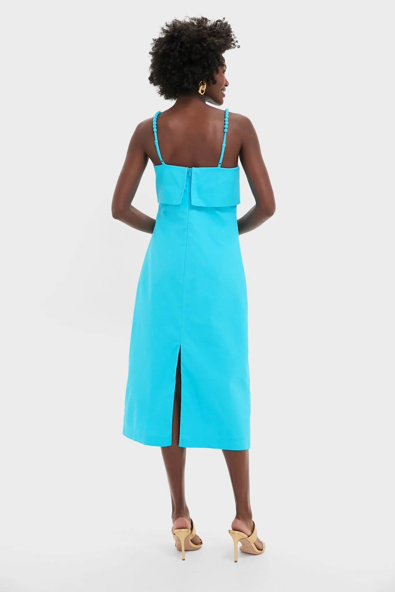 Aqua Linen Azura Midi Dress sold by Hyacinth House product image thumbnail 4