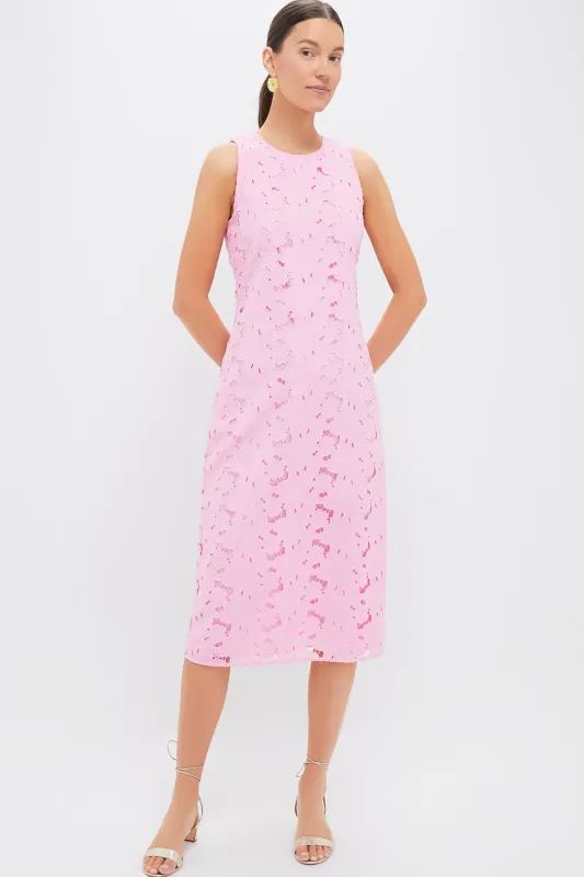 Carnation Eyelet Evelyn Midi Dress made by Hyacinth House