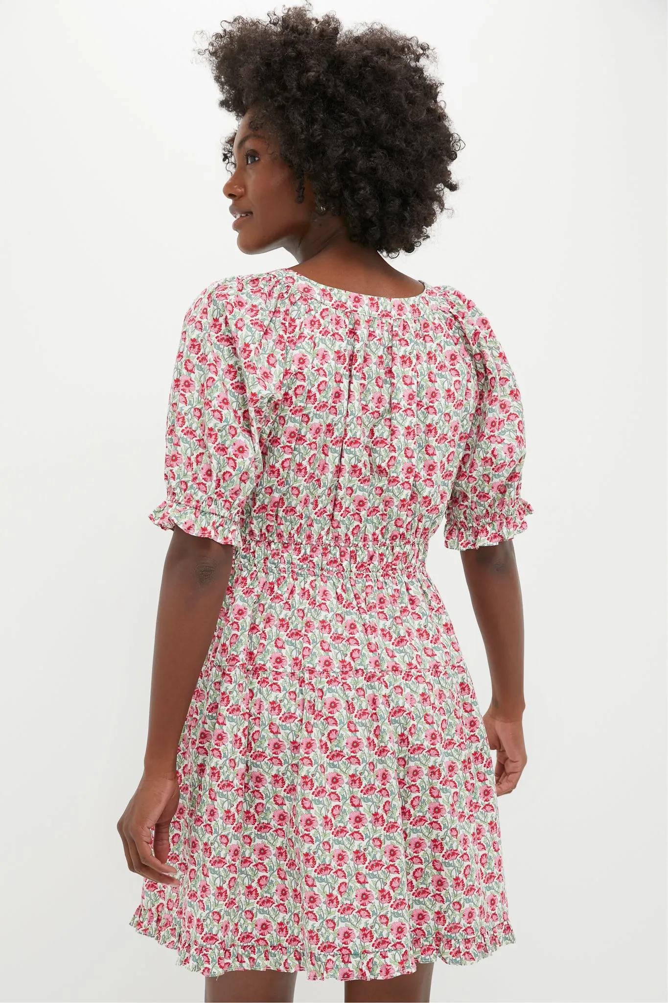 Red Dahlia Floral Dorothy Mini Dress sold by Hyacinth House product image thumbnail 4