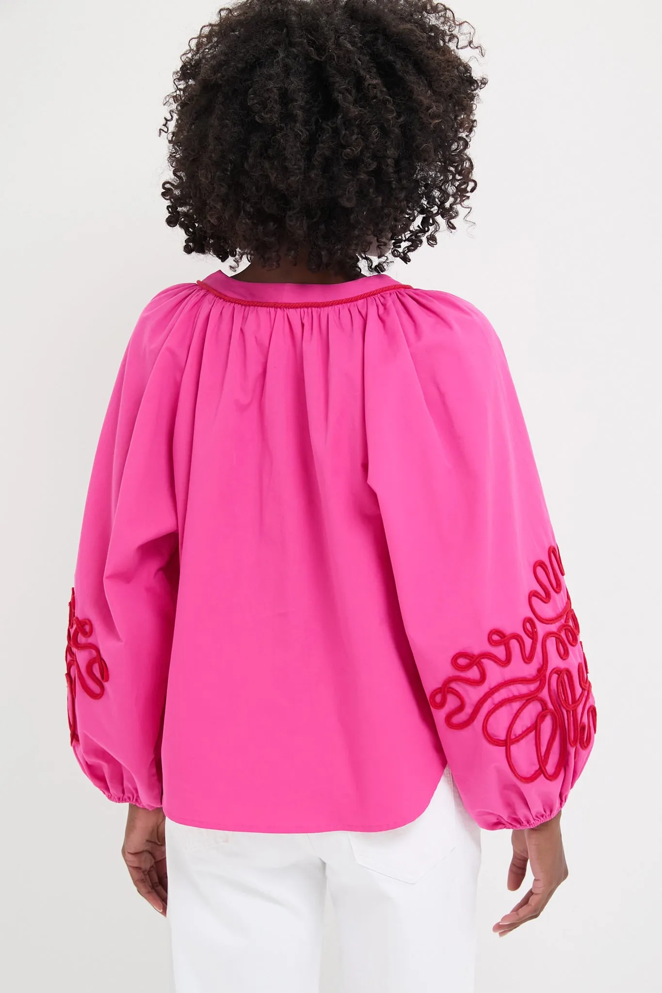 Pink & Red Soutache Stella Blouse sold by Hyacinth House product image thumbnail 3