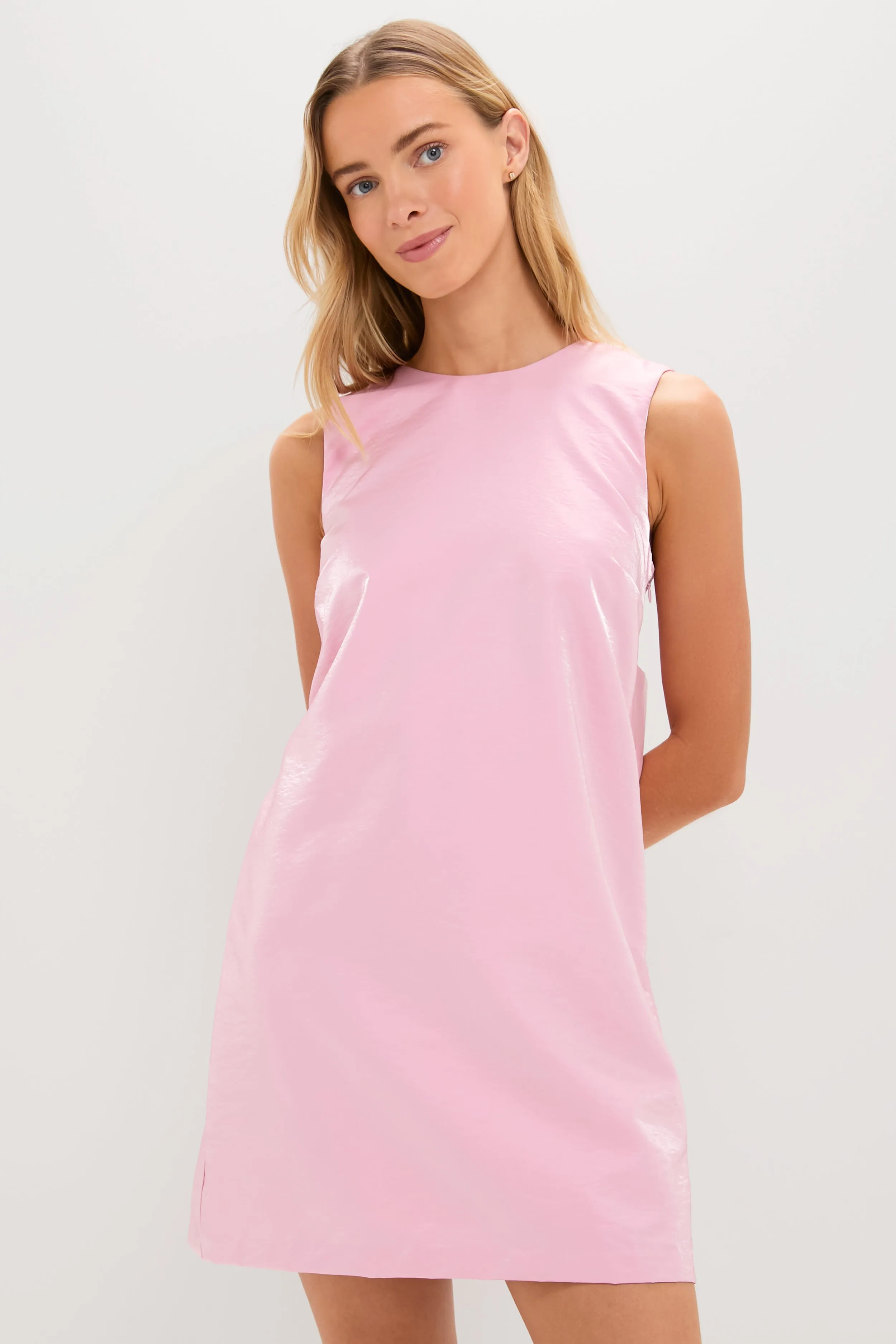 Soft Pink Bow Bella Mini Dress sold by Hyacinth House product image thumbnail 3