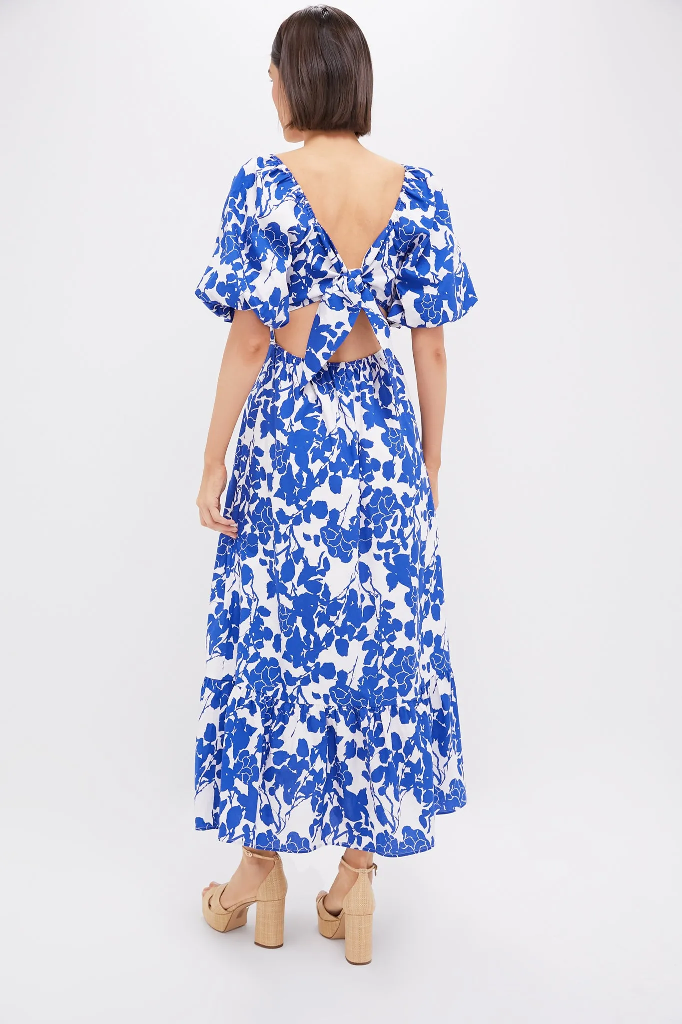 Blue Floral Seaport Midi Dress sold by Hyacinth House product image thumbnail 4