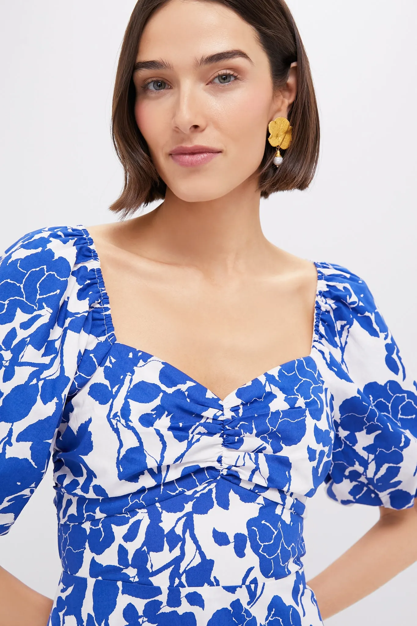Blue Floral Seaport Midi Dress sold by Hyacinth House product image thumbnail 5