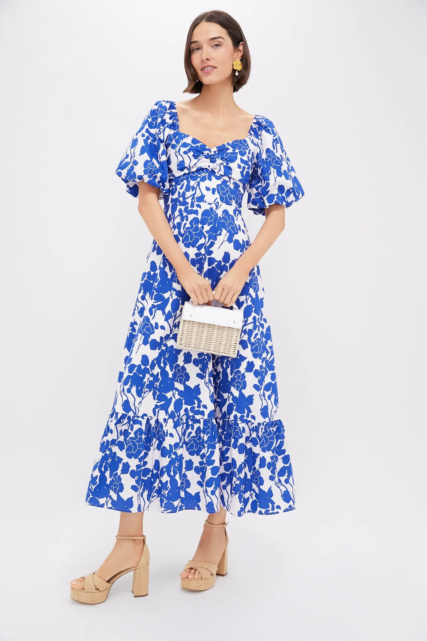 Blue Floral Seaport Midi Dress sold by Hyacinth House product image thumbnail 2