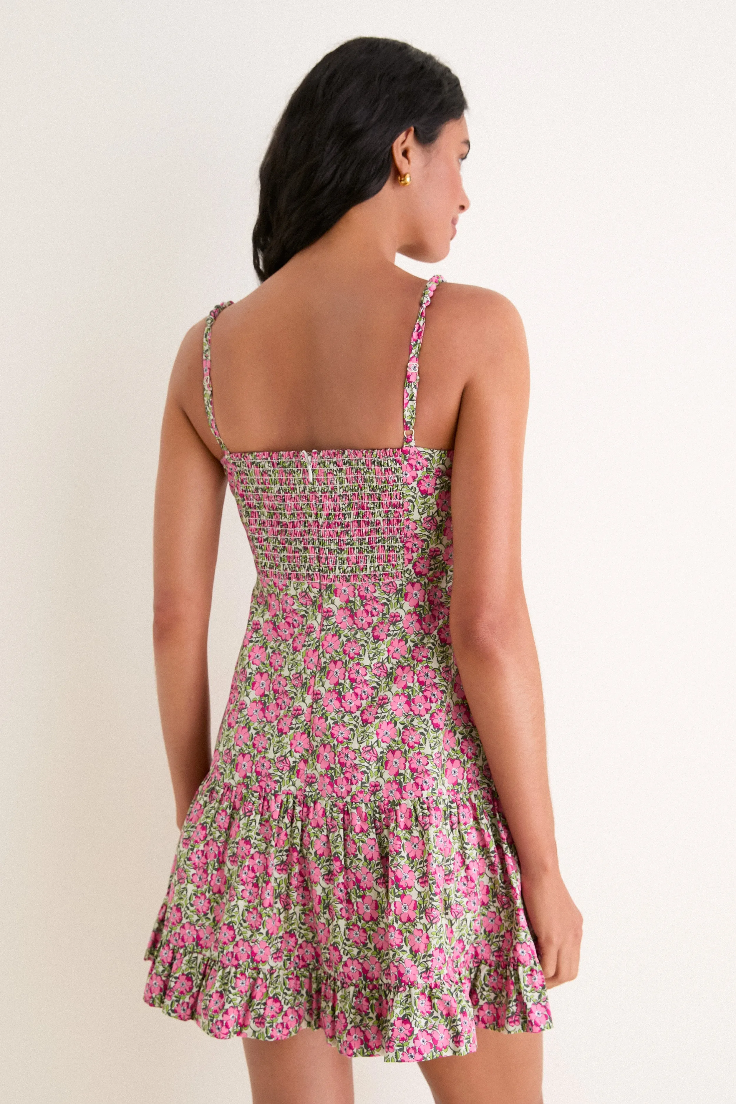 Pink Floral Rachel Mini Dress sold by Hyacinth House product image thumbnail 4