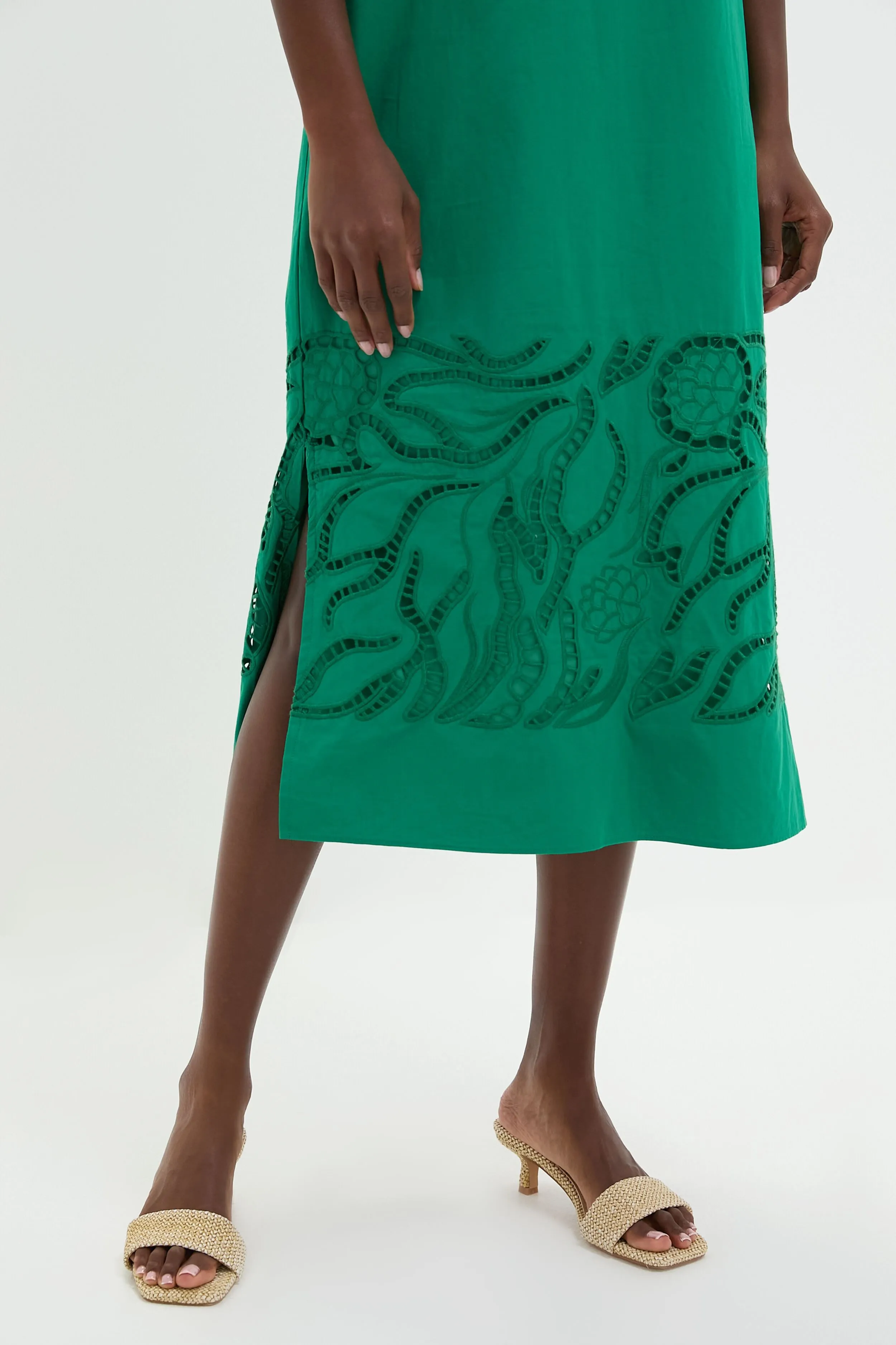 Emerald Green Eliza Midi Dress sold by Hyacinth House product image thumbnail 2