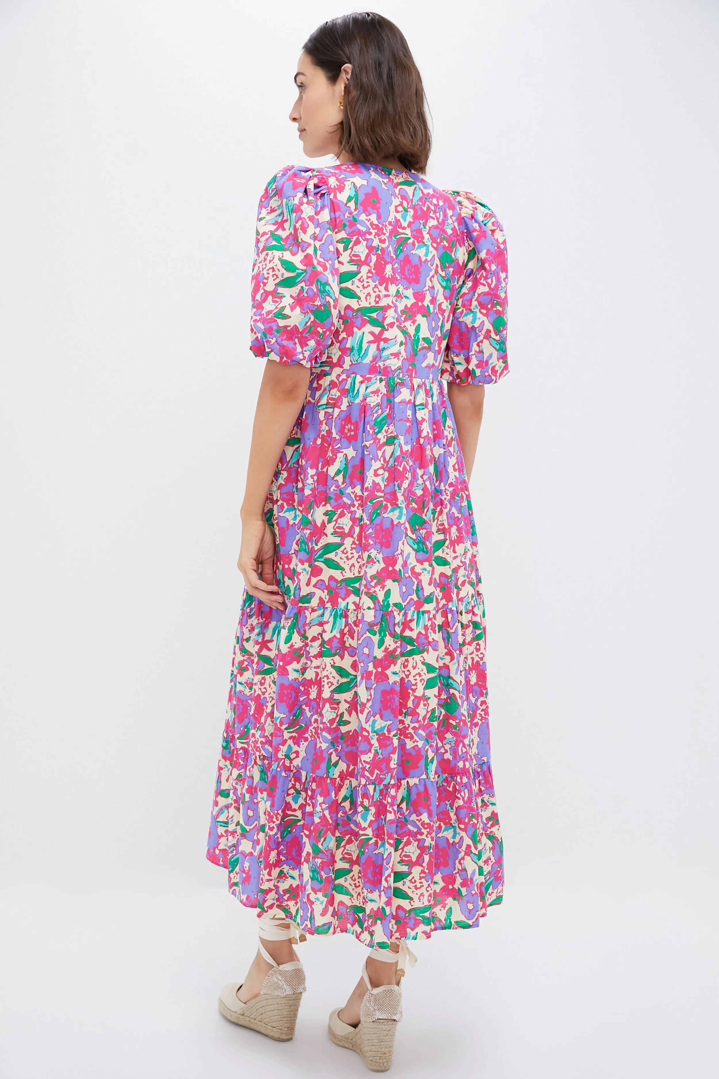 Magenta Multi Floral Cisco Maxi Dress sold by Hyacinth House product image thumbnail 4