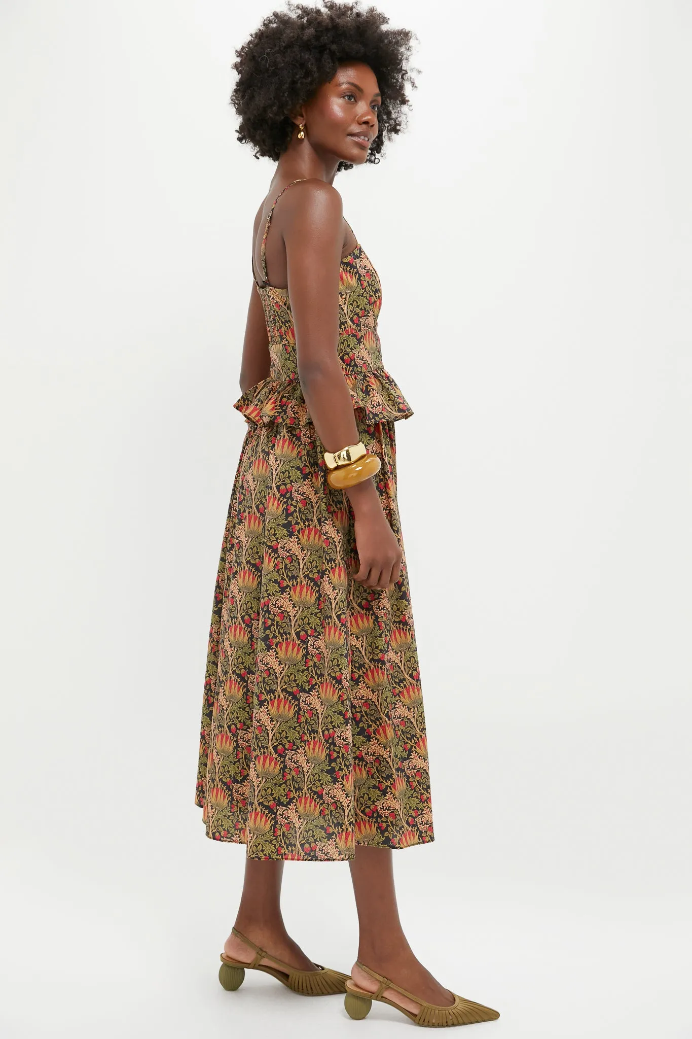 Black Multi Floral Maeve Midi Dress sold by Hyacinth House product image thumbnail 3