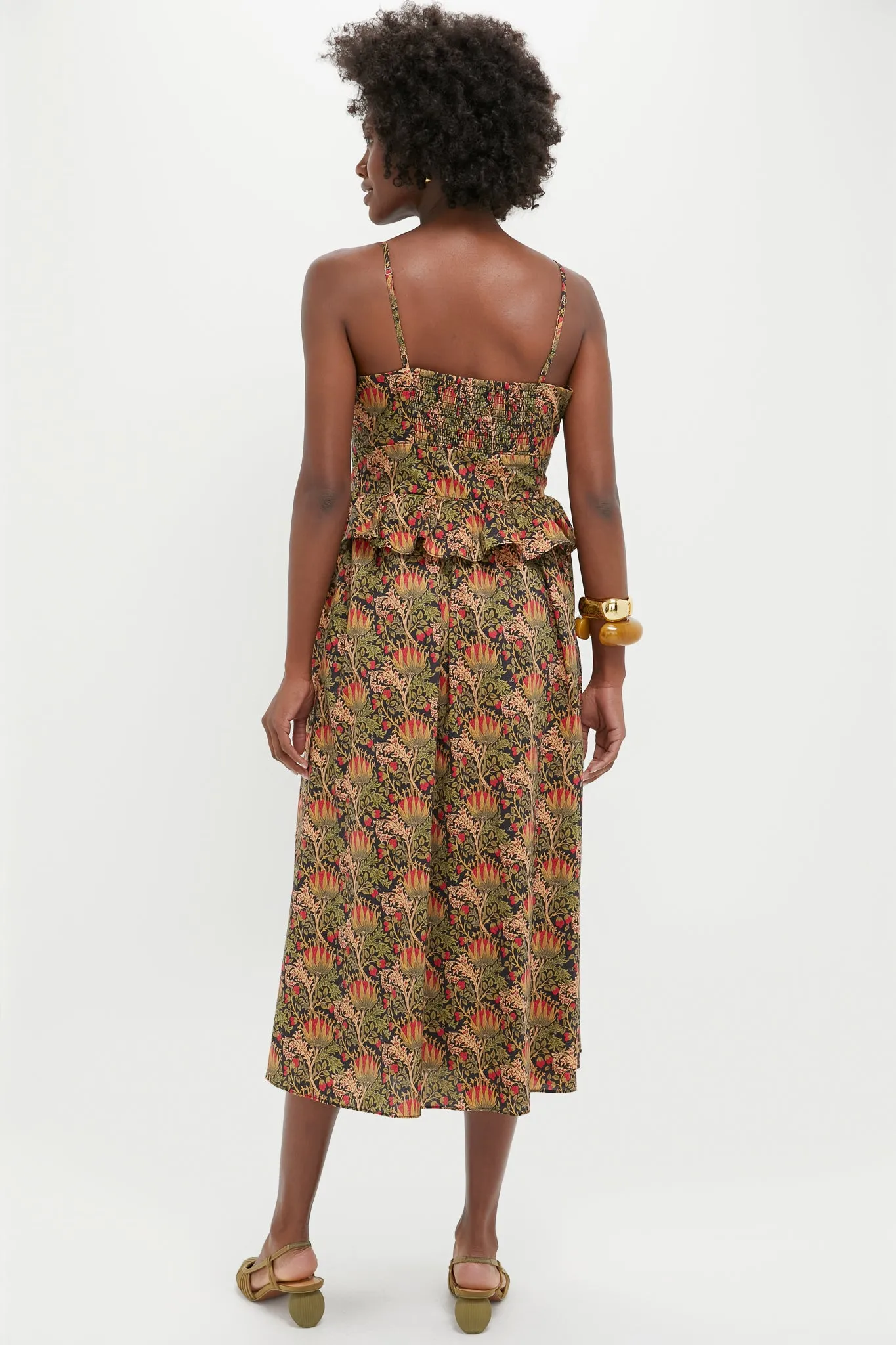 Black Multi Floral Maeve Midi Dress sold by Hyacinth House product image thumbnail 4
